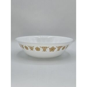 Vintage Corelle Butterfly Gold Serving Bowl Pyrex Milk Glass 8.5"